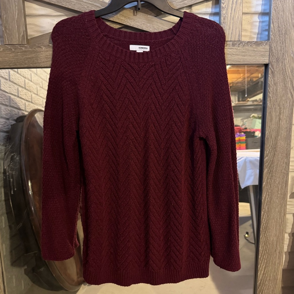 Sonoma Women’s Burgundy Sweater Size Medium